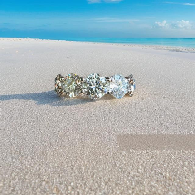 7 CT Brilliant Cut Diamond Anniversary Ring