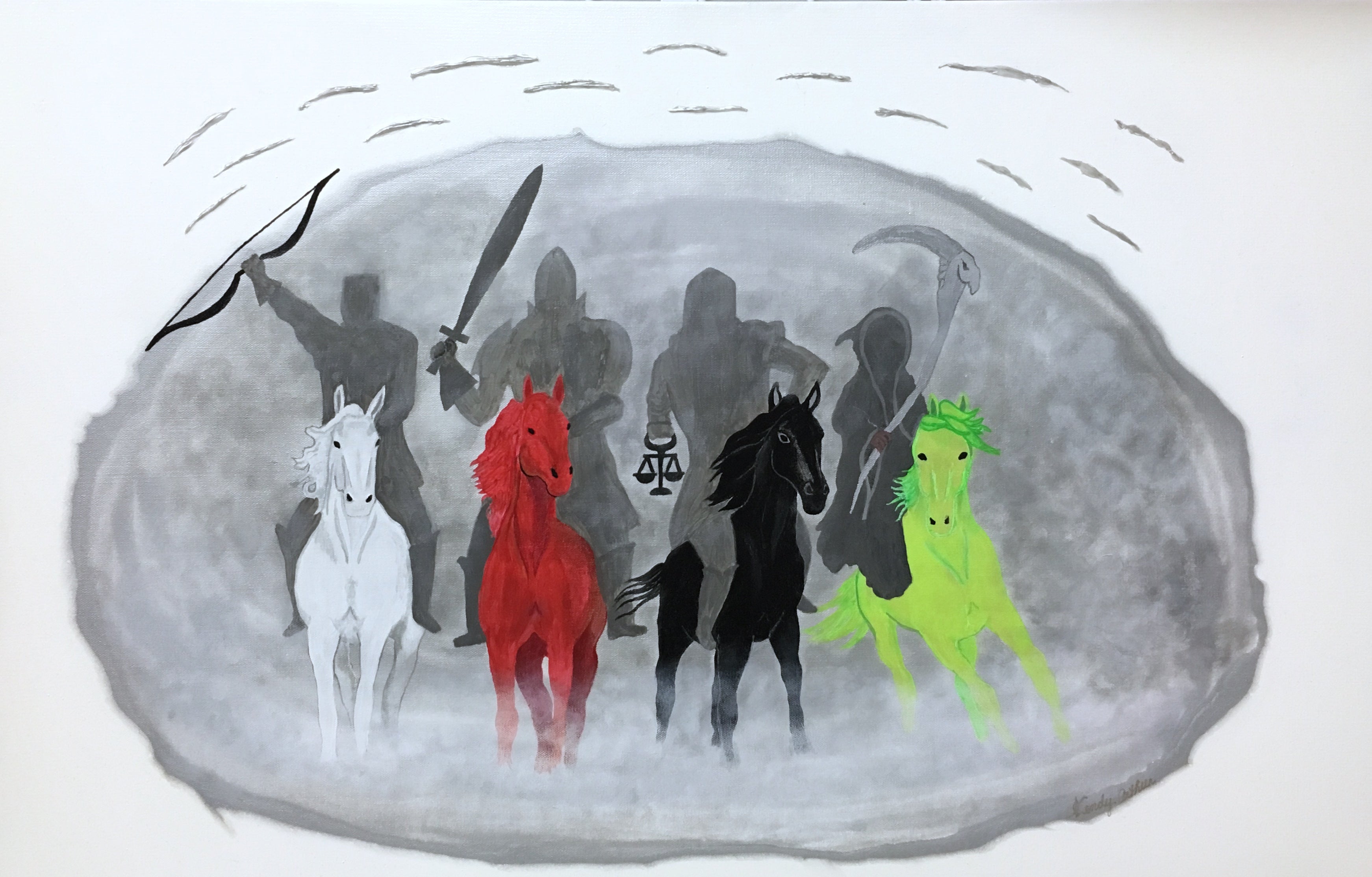 "FOUR HORSEMEN OF THE APOCOLYPSE" - 8x12 PRINT