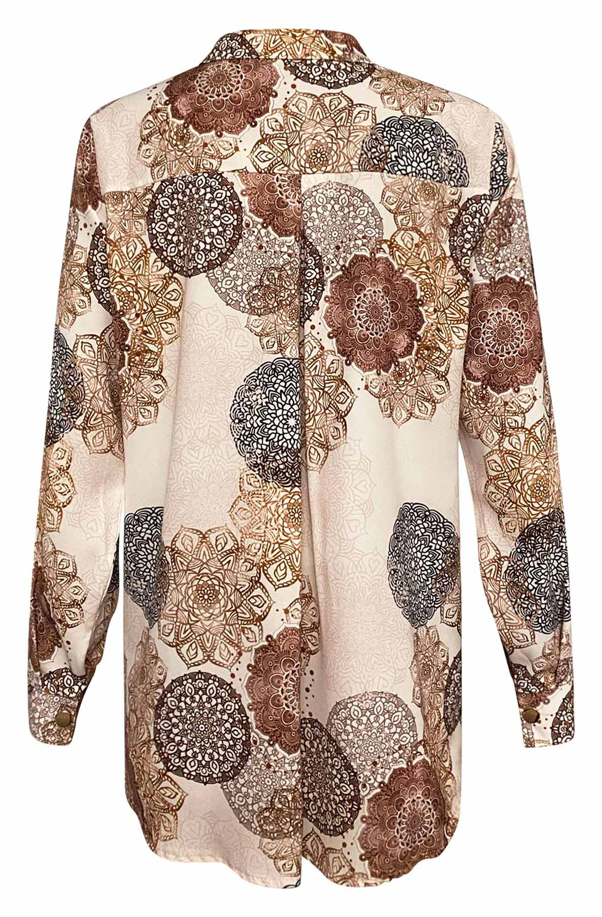 Katrina Mandala Printed Shirt Blouse Top