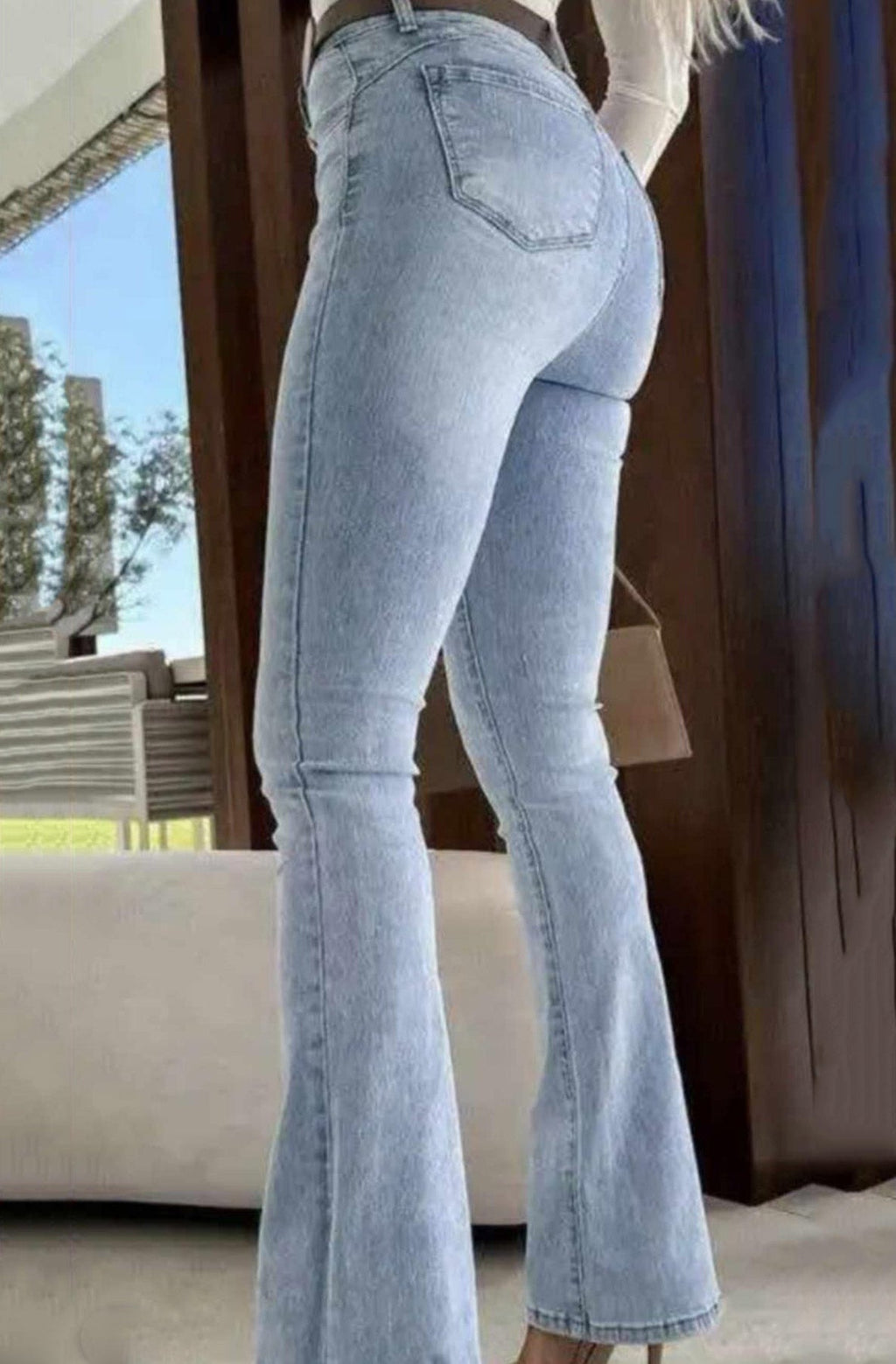 LUNESSA FLARE PUSH UP STRETCH DENIM JEANS