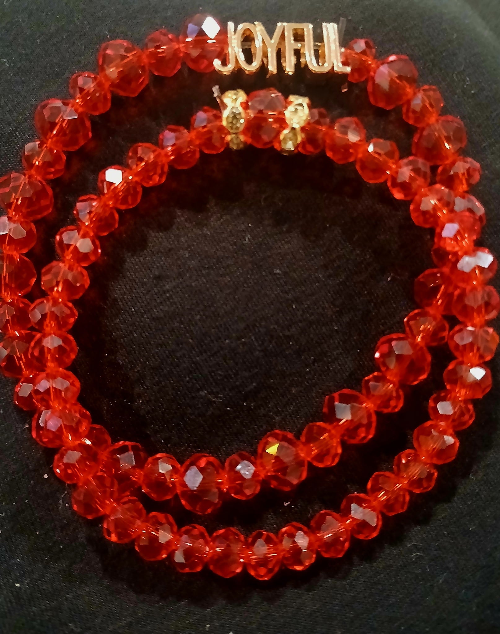 House of Joy Bracelet - Red Bead 18k JOYFUL Set