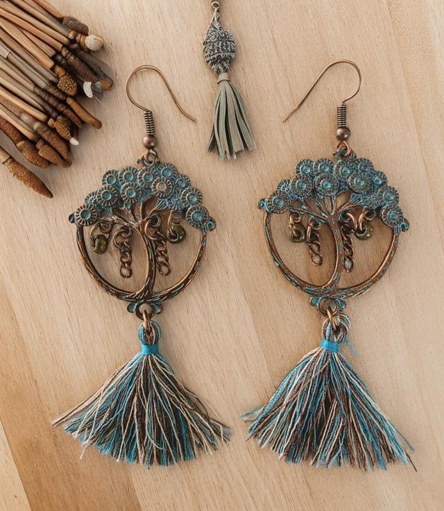 Tree of Life Bronze Earrings