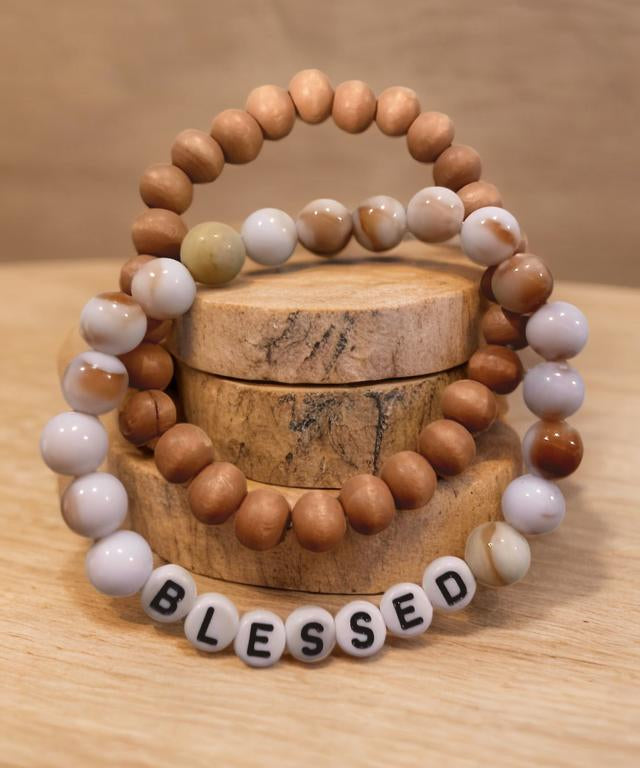 House of Joy Bracelets - Earthtone BLESSED Set