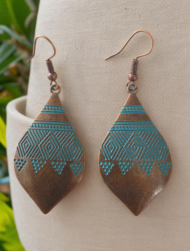 Teardrop Bronze Earrings