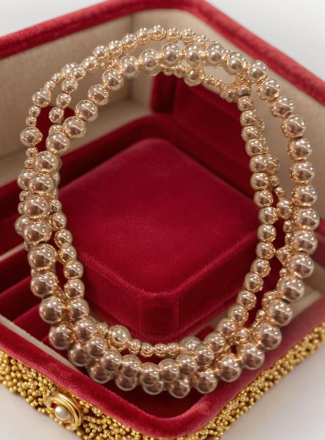 House of Joy champagne 3 bracelet set